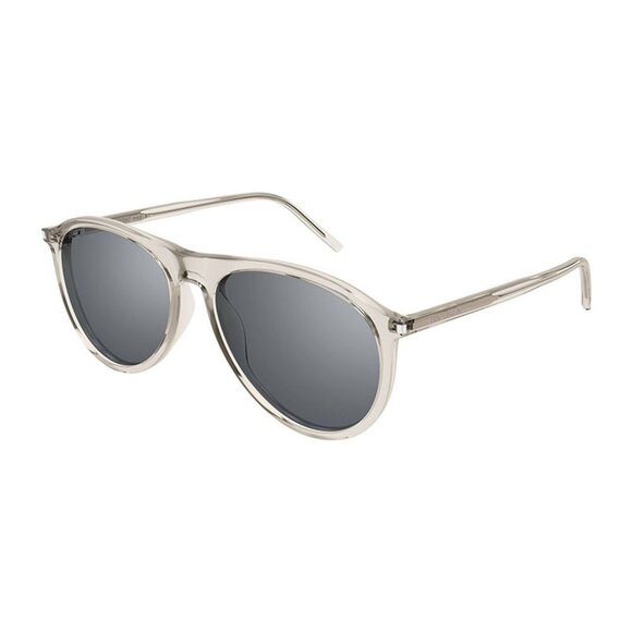 NEW SL667 003 SAINT LAURENT SUNGLASSES MEN ROUND BEIGE EYEWEAR SL 667 003 - Picture 1 of 3